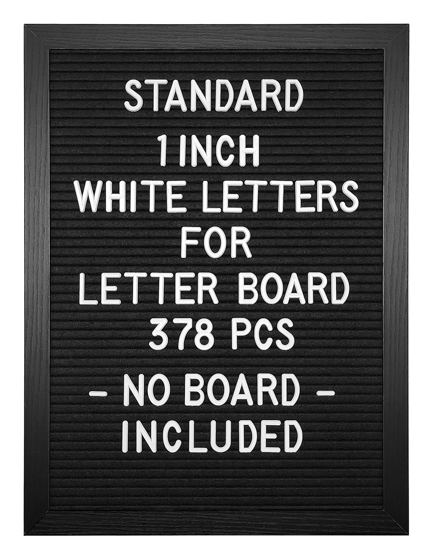 G GAMIT Felt Letter Board Letters Set - Pre-cut 378pcs Standard 1inch White Letters Only (No Board Included)
