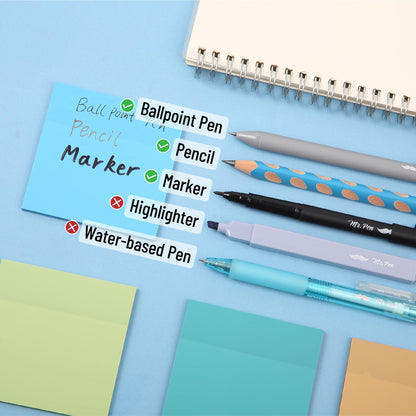 Mr. Pen- Aesthetic Book Annotation Kit, 38 pcs, 12 No Bleed Aesthetic Highlighters, 5 Gel Pens Black Ink, 700 Transparent Sticky Notes & Tabs for Study, Bible Journaling, Planner, Office Supplies