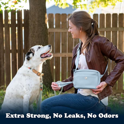 Puppington Certified Home Compostable Poop Bags - ASTM D6400 Compliant - Plant-Based Thick Bags - Pairs with Puppington 3-in-1 Bag & Fits all Standard Poop Bag Dispensers (Ice Blue, 180 Bags)