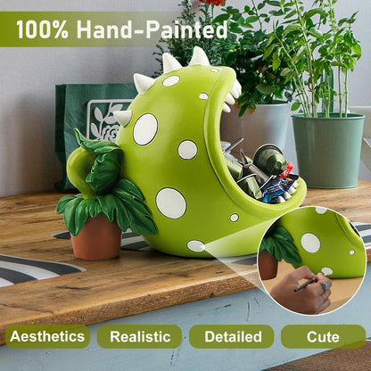 ehuoyan Piranha Plant Large Candy Bowl For Candy Dish Key Bowl Decorative Bowl Home Decorations Indoor Big Mouth Plant (Green, Midium)