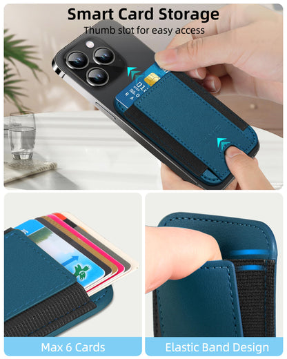 HiWe for MagSafe Wallet: 7-Card Holder, RFID Blocking, Strong Magnet for iPhone 12-17 Series, Slim, 1 Slot