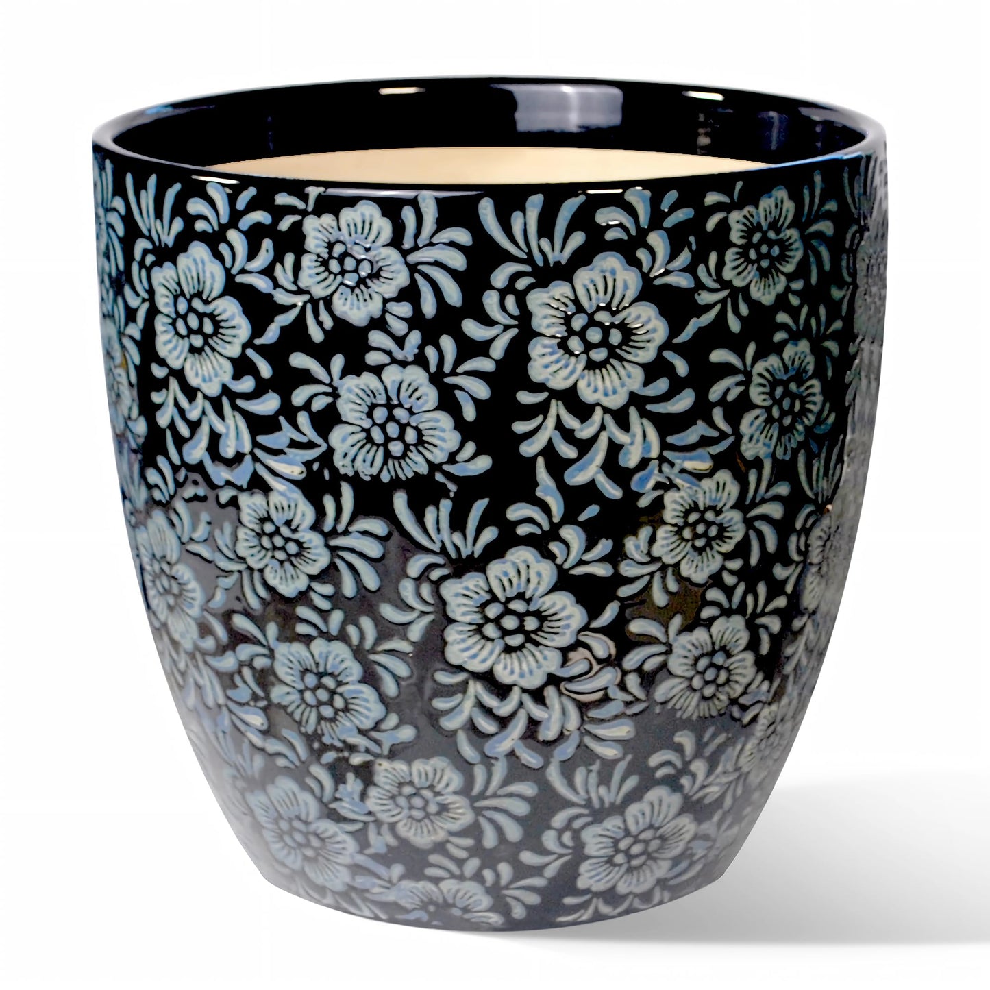 Farsun 12 inch Plant Pot，Ceramic Plant pots，Ceramic Planter for Indoor Plants Outdoor,Mid-Century Modern Home Decor, Modern Flower Pot, Large Plant Pot with Drainage Hole
