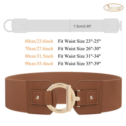 JASGOOD Women Wide Elastic Waist Belt Fashion Stretchy Dress Belt