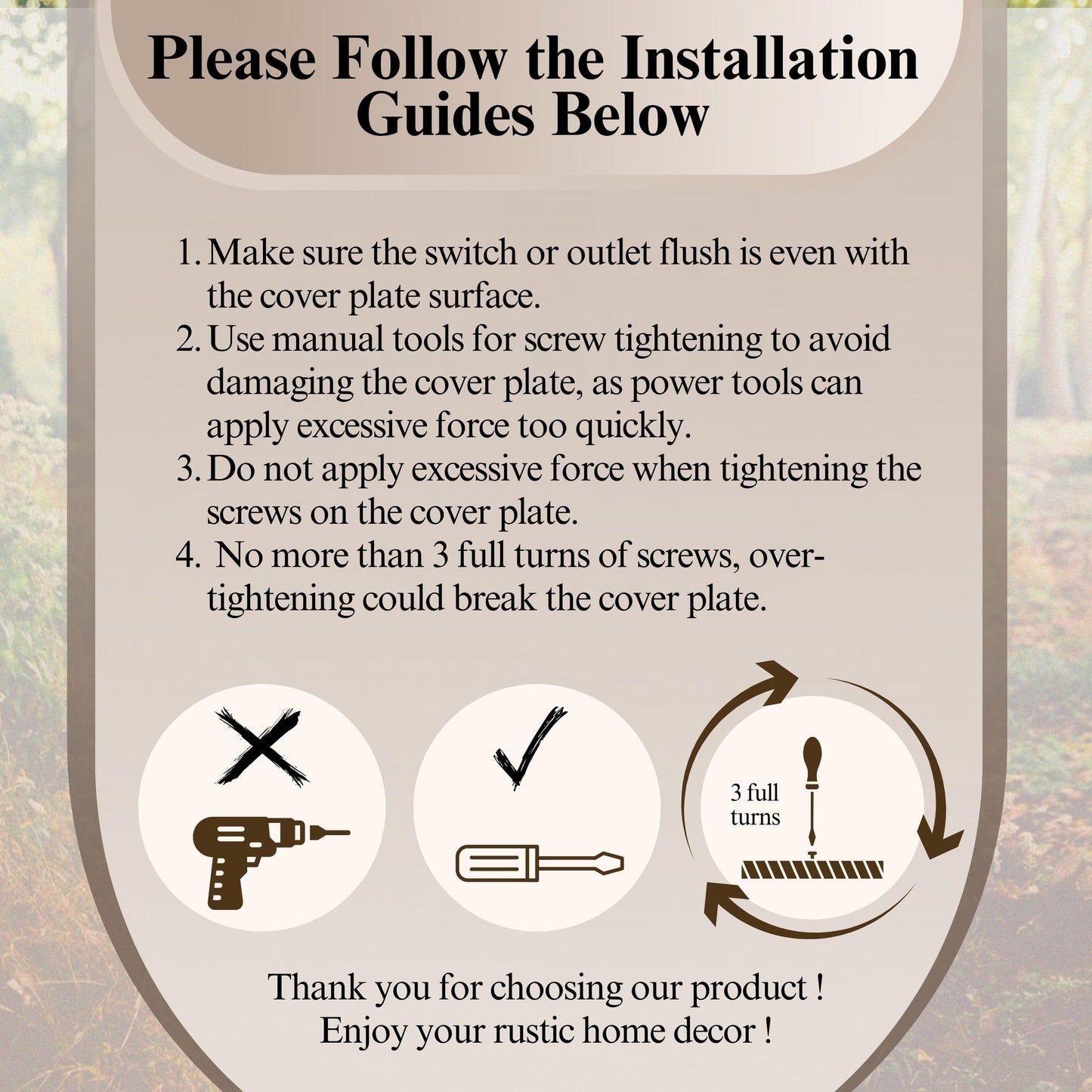 BestGiftEver Single Toggle Decorative Light Switch Cover Plate with Black Bear and Tree Branch Accents - Rustic Electrical Cover Plate for Lodge Cabin House Style Ideal for Wildlife and Nature Lovers