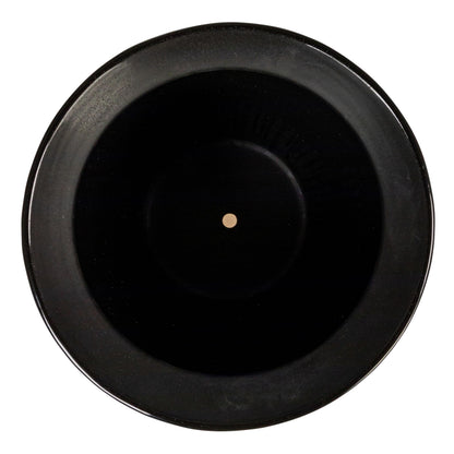 Creative Co-Op Embossed Textured Stoneware Planter, Matte Black