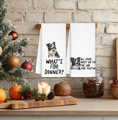 FDHSPAAM Funny Border Collie Kitchen Towels, Border Collie Gifts for Women, Dog Mom Lovers Owner Gifts Dish Hand Tea Towels for Kitchen Bathroom Decor, Dog Bathroom Decor, 16x24 Inch