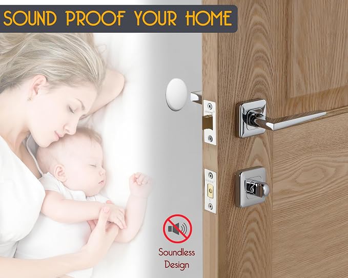 Door Stoppers - Medium 2" (12 Pack) - Door Stoppers for Wall with Strong Back Adhesive - Quiet and Shock Absorbent Silicone Wall Protectors from Door Knobs - Protects Every Surface - White