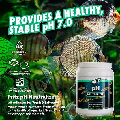 Fritz Aquatics 80287 Fritz pH Neutralizer for Fresh and Salt Water Aquariums, 3-LBS