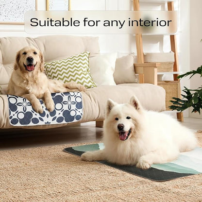 PETSPY Washable Pee Pads for Dogs - Super Absorbent Reusable Puppy Training Pads - 100% Waterproof, Leak-Proof & Non-Slip Whelping Pads for Pet Housebreaking