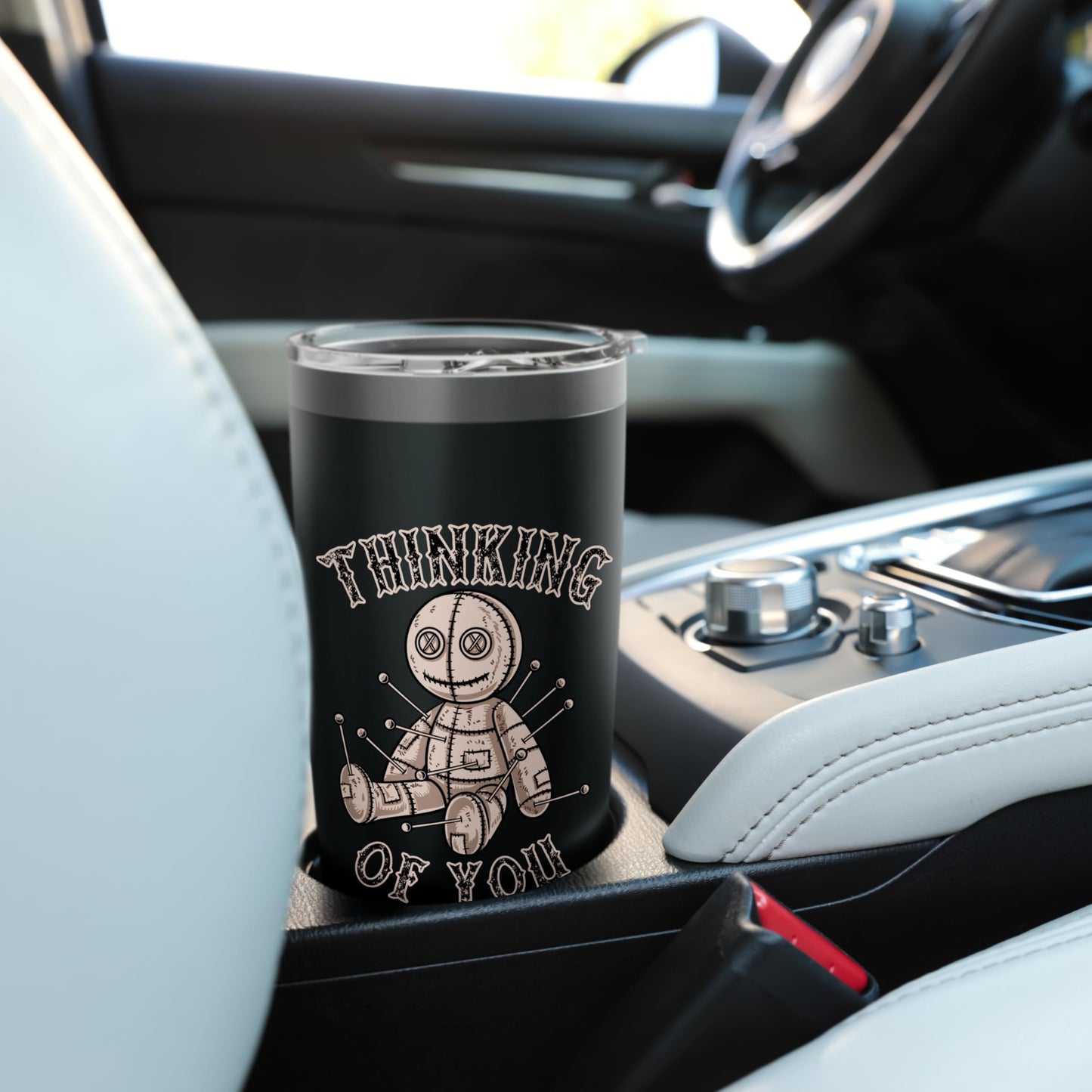 Halloween Voodoo Doll Thinking of You Funny Goth Humor Retro Stainless Steel Insulated Tumbler