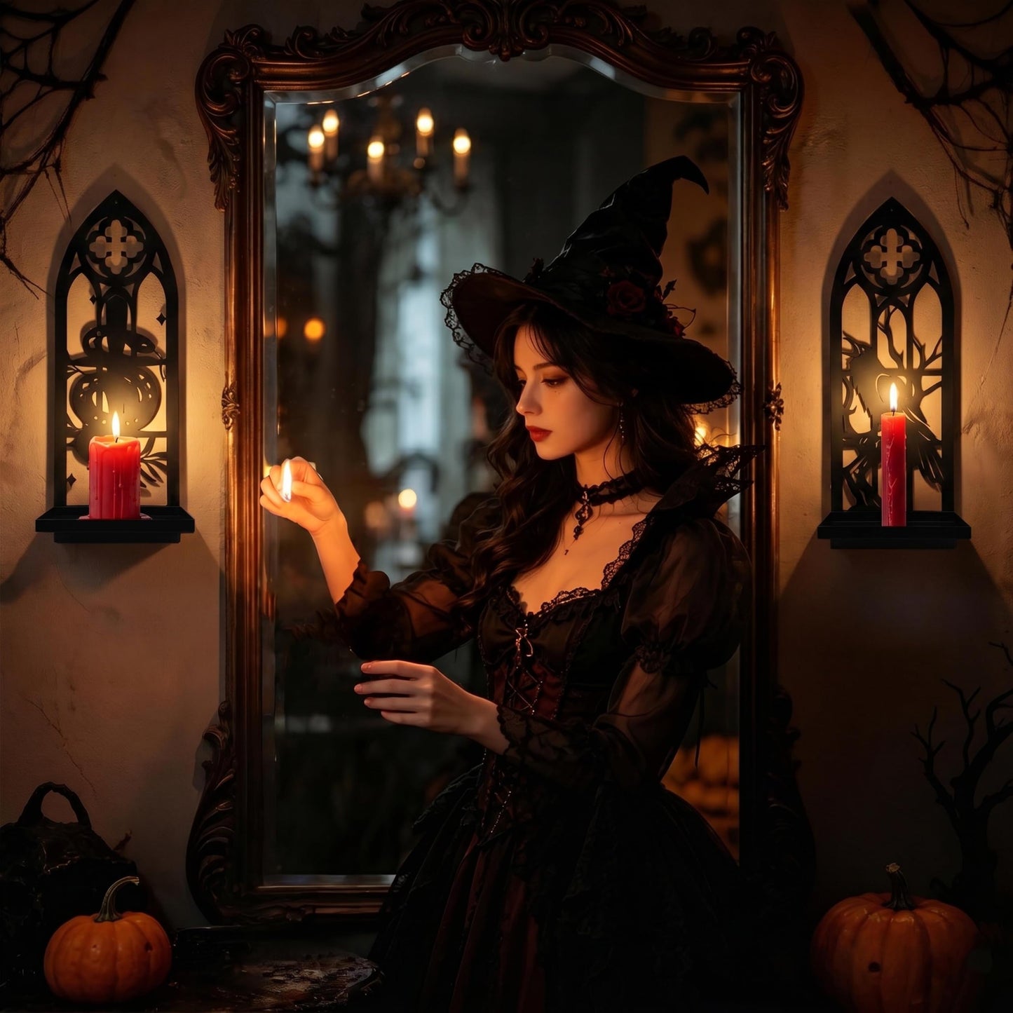 Zckjnoi Black Metal Gothic Wall Candle Sconces Set of 2, Raven & Snake Dark Academia Wall Decor with Tray for Taper & Pillar Candles, Fantasy Medieval Whimsical Halloween Victorian Pagan Wall Art