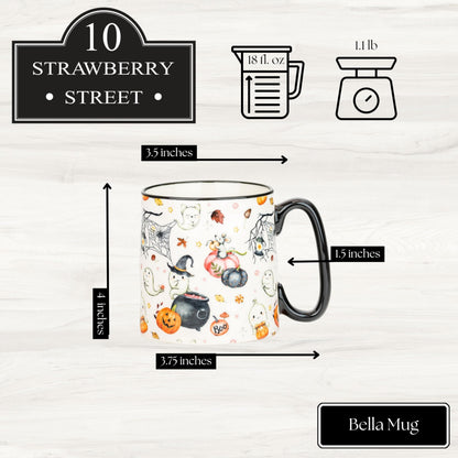 10 Strawberry Street Bella Witchy Ghosts, Set of 4