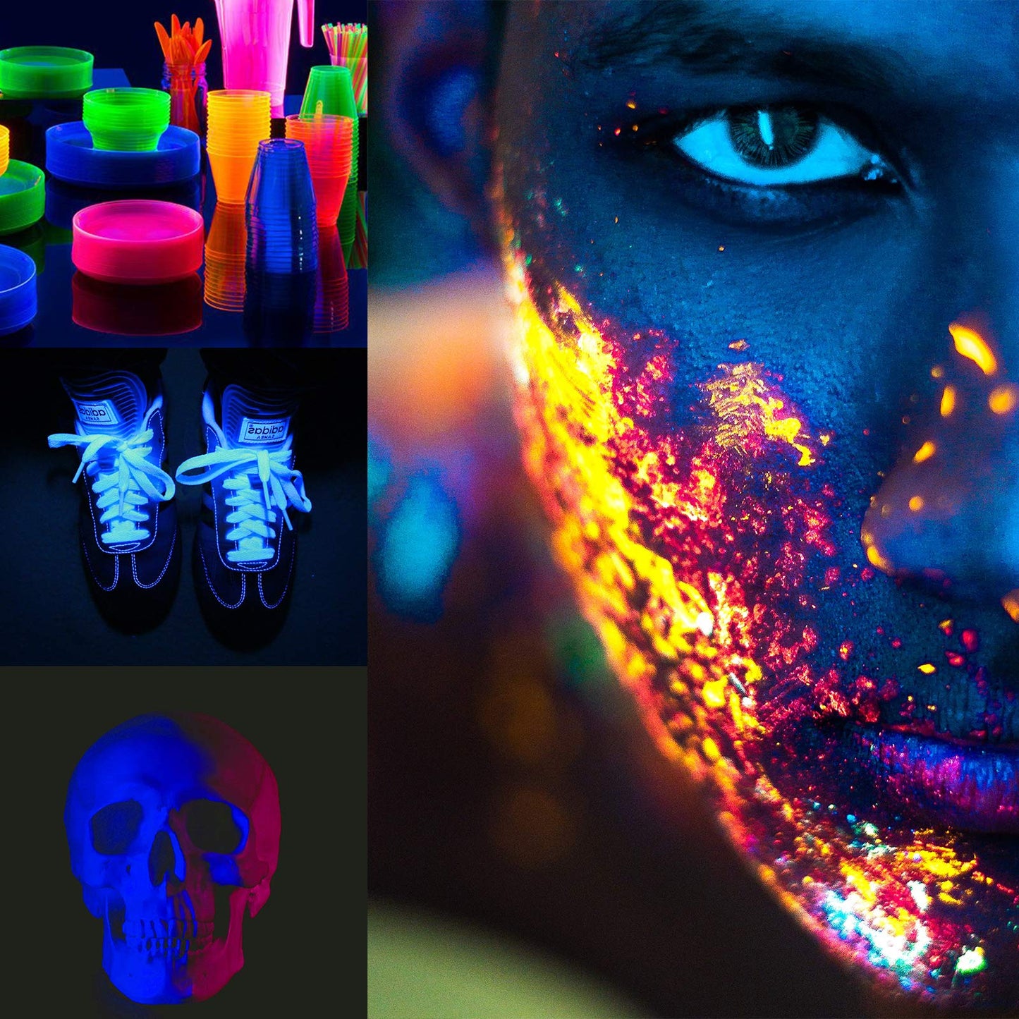 Led Black Light Bar, 10W 1ft USB UV Blacklight Tube, Glow in The Dark Party Supplies for Halloween Decorations, Room, Body Paint, Poster, Urine Detection, 2 Pack