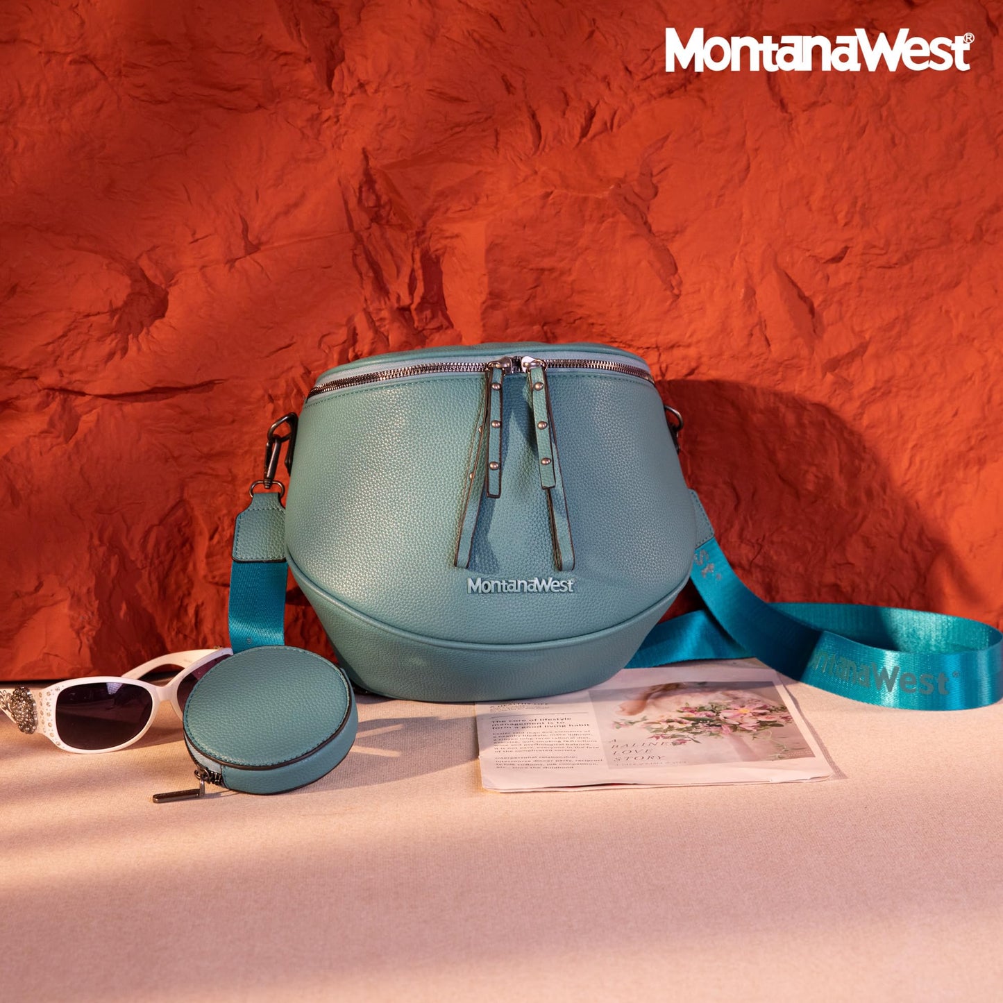 Montana West Large Crossbody Bags for Women Bum Bag Sling Purse with Adjustable Strap
