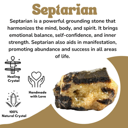 Amazing Gemstone Septarian Raw Crystals and Healing Stones, Natural Rocks for Tumbling and DIY Raw Stones and Crystals (1 lb)