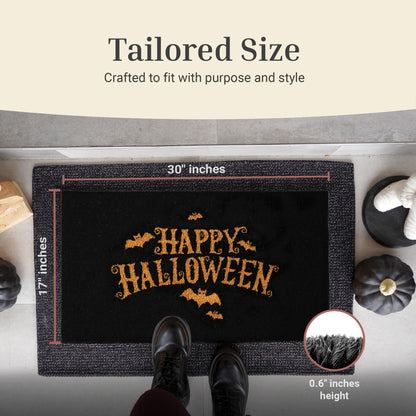 THEODORE MAGNUS Halloween Door Mat - Welcome Mat for Front Door with Non-Slip Backing - Durable Doormat - Perfect for Outside Entrance Matt - Outdoor/Indoor - Festive Fright - 17" x 30"