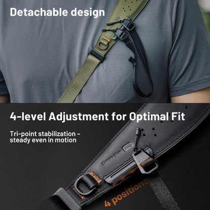 PGYTECH Camera Strap Pro, Quick Release Heavy Duty Camera Shoulder Strap With Detachable Underarm Strap, Professional Camera Harness, Leather Ergonomic Shoulder Pad for DSLR/Mirrorless Cameras, Green
