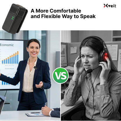 Xvolt Wireless Voice Amplifier for Teachers with Microphone - Portable Rechargeable 10W Bluetooth Speaker with Wireless Clip-On Mic Waist Strap for Classroom Teaching Public Speaking Training (Black)