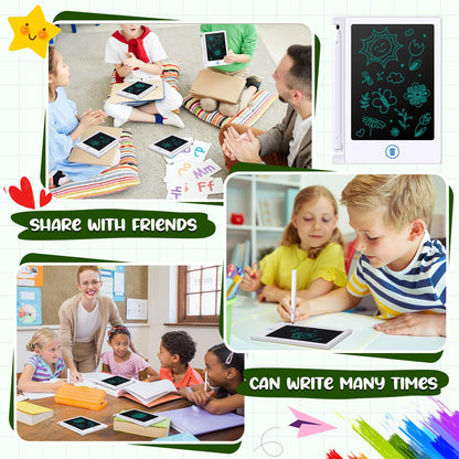 Nezyo 16 Pack 4.5 Inch Mini LCD Writing Tablet for Kids Electronic Doodle Board Bulk Erasable Drawing Tablet Reusable Writing Pad for Girls Boys Party Favor Goodie Bag Classroom Gifts(White)