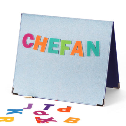 CHEFAN Foldable Felt Board for Toddlers 22 x 13, Freestanding Flannel Board for Kids, Preschool Classroom and Daycare Storytelling Display, Compatible with Felt Set, Blue