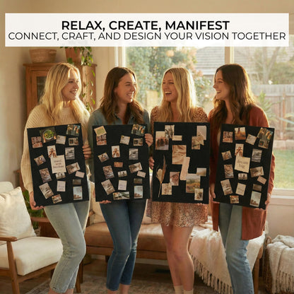 Inspirational Vision Board Kit – Complete Set with Vision Board Book & Felt Board, Motivational Pictures & Quotes to Map Your Goals & Dreams - The Perfect Supplies to Visualize Goal Setting & Success