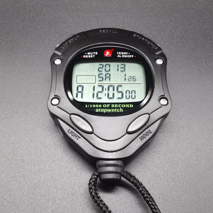 Digital Stop Watch 100 Lap Memory, 0.001second Timing Backlight Stopwatches Timer with Countdown Alarm Clock for Sports Coach Running