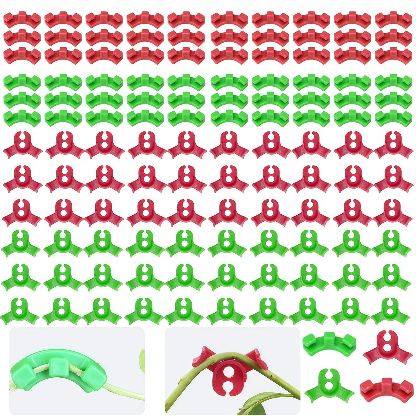 120Pcs Plant Training Clips, Lst Clips for Low Stress Training Plant Stem Support, 90 Degree Angle Plant Clips， Plant Climbing Wall Clips for Plant Gardening Trellis Growth
