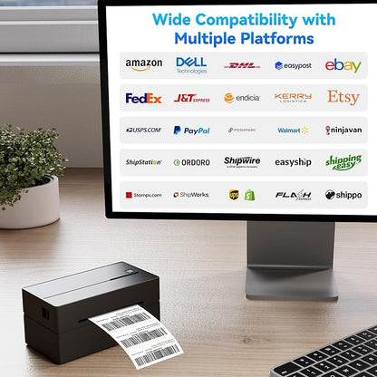 PeriPage Bluetooth Thermal Shipping Label Printer,Wireless 4x6 Shipping Label Printer for Shipping Packages,Support iPhone iPad Android Windows & Mac,Used for Amazon, Ebay,Shopify, Etsy, USPS.