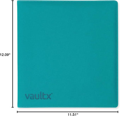 Vault X Large Ring Binder, 900 Cards, fits 9 Pocket Pages, Exo-Tec Material, 3 D-Ring Folder, for Trading Cards (Teal)