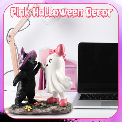 PAJH Halloween Decorations Indoor Ghost Gifts, Black Cat Ghost