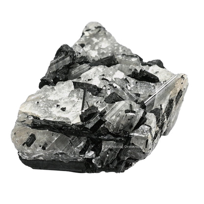 Amazing Gemstone Black Rutilated Quartz Raw Crystals and Healing Stones, Natural Rocks for Tumbling and DIY Raw Stones and Crystals (1 lb)