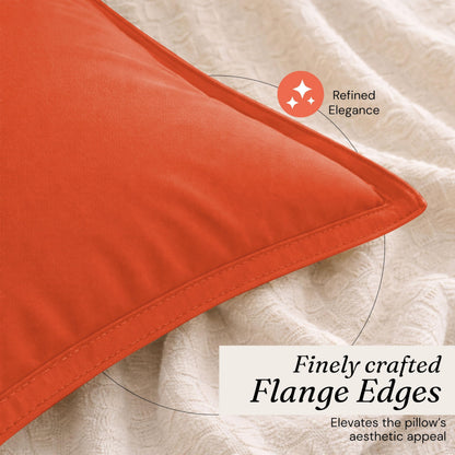 Native Fab Throw Pillow Covers 2 Pack, Premium Quality, 20x20 Inches, 100% Cotton, Bright, Durable, Decorative Halloween Cushion Cases, Perfect for Sofa, Couch, Living Room, Modern Home Decor, Orange