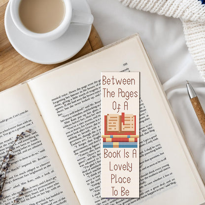 FREEBLOSS 12 Set Cross Stitch Bookmark Kit Bookshelves Stamped Cross Stitch