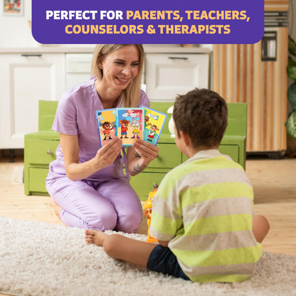 Who What Why Mega Pack Conversation Cards for Kids – Counseling & Speech Therapy Materials with 120 Picture Cards & Wh Questions – Speech Delay Learning Game – Therapeutic Counselors Play Tool Ages 4+