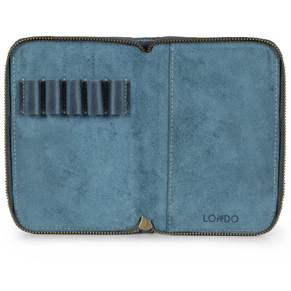 Londo Genuine Leather Padfolio – Portfolio Folder with Pencil Holder, Notepad & Zipper Closure for Business, Office & Travel