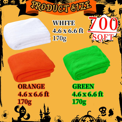 ComfyKit 700sqft Halloween Giant Spider Web Decorations Outdoor,Glow-in-The-Dark Giant Beef Netting,Cut-Your-Own Beef Cloth Spider Web for Halloween Indoor Outdoor Decor