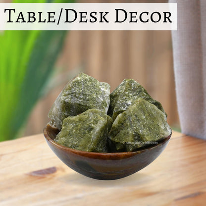 Amazing Gemstone Vesuvianite Raw Crystals and Healing Stones, Natural Rocks for Tumbling and DIY Raw Stones and Crystals (1 Piece)