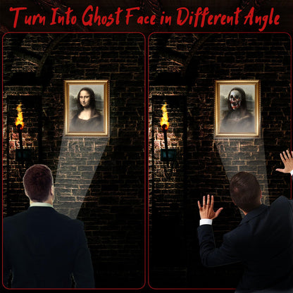 Tuanse Halloween Decorations Indoor 3D Changing Face Pictures Horror Scary Portraits Spooky Ghost Picture Frame Creepy for Wall Halloween Party House(Mixed Style,9 Pcs)