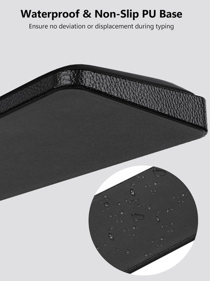 TopMade Keyboard Wrist Rest, Cooling Gel & Upgrade Soft Memory Foam Design Wrist Support for Keyboard, Full-Size Keyboard Hand Rest Pad, Ergonomic Palm Rest for for Long Hours of Work, Gaming, Black