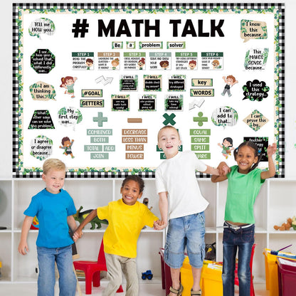 Pajean 85 Pcs Math Bulletin Board Set Math Posters Classroom Decorations for Elementary Middle High School Mathematics Education Posters Teacher Supplies(Plant)