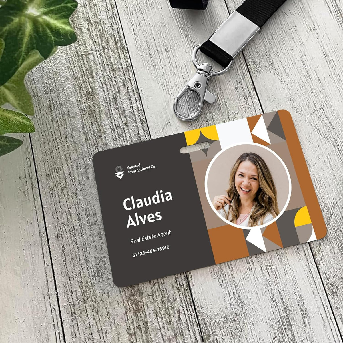 Custom Id Badge Custom Id Card Identification Badges Customizable Personalized Name Badge Customize Name Tag Photo Logo Employee Work Office Volunteer Customized Personal (Vertical-13)