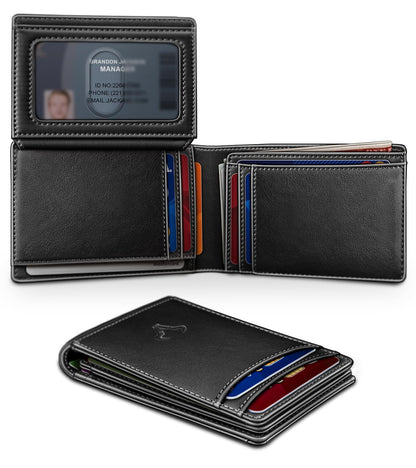 BULLIANT Men Wallet,Maganetic Slim Wallet Money Clip Card Holder 11Cards RFID Blocking Pocket Fit