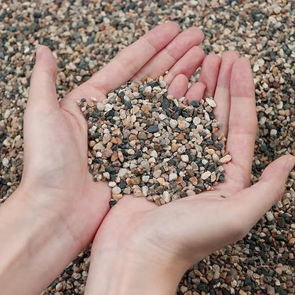 Silica Gravel, Multi-Purpose Mixed Silica Sand for Fire Pits, Aquariums, and Landscaping, 11LB Large