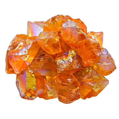 Amazing Gemstone Tangerine Aura Quartz Raw Crystals and Healing Stones, Natural Rocks for Meditation and DIY Raw Stones and Crystals (1 lb)