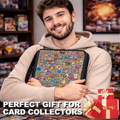 1008 Card Binder 9 Pocket, 3-Ring Trading Card Binder with 56 Page Removable Sleeves, High Storage Waterproof Trading Card Holder Collection Card Album Organizer Case for TCG Cards