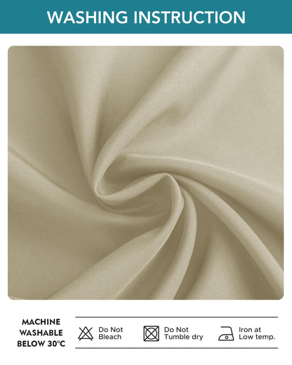 HolidayIdeas Outdoor Curtains for Patio Waterproof-4 Panels 54"x84"-Windproof Weatherproof Privacy Cream Outside Curtains-Grommet Top and Tab Bottom Drape for Gazebo, Porch, Pergola, Cabana, Backyard