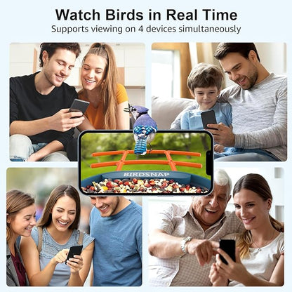 birdsnap® PAV-Bird Feeder with Camera,2K HD with 64GB Card, AI Identify Smart Bird House Cam Solar Panel,Live Stream,Motion Detection,Auto Record Video for Backyard Outdoors,Ideal Gift for Bird Lover