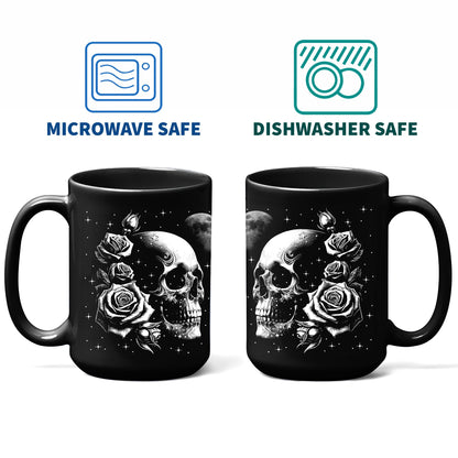 Skull Mug 15oz Goth Gift for Women - Christmas Mugs Witch Gifts for Women Skull Gifts for Men Unique - Gothic Coffee Mug - Witch, Goth Decor Christmas Cup With Skulls Cup Gothic Gift for Men, Dad, Mom