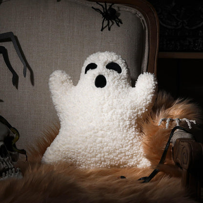 Shappy 3 Pcs Halloween Ghost Throw Pillows Cute Soft Throw Decorative Pillows for Halloween Decorative Home Bed Sofa with Ghost Decor Cushion