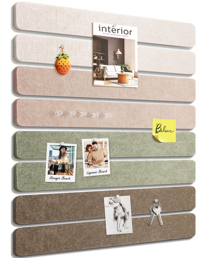 Small Cork Bulletin Board Tiles, Felt Wall Decor and Office Desk Accessories for Vision, Message Center, Picture and Prayer Board, Dorm, Room, Home Office Essentials and Organization(Linen Dusk)